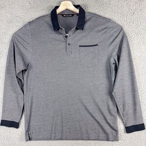 Travis Mathew Shirt Men Large Gray‎ Golf Polo Golfer Athletic Office Preppy Hike